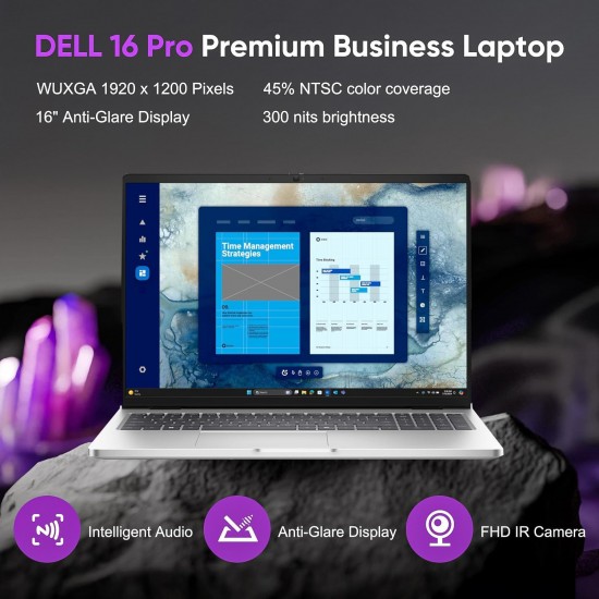Dell Pro 16 (PC16250) Business Laptop – Intel® Core™ Ultra 7 265U, 16GB DDR5 RAm, 512GB NVEMe SSD, 16" FHD+, Windows 11 Pro, Platinum Silver