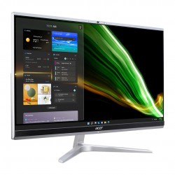 Aspire C24-1650-UA92 AIO Desktop With 23.8-Inch Full HD IPS Display, Core i5-1135G7 Processer/8GB RAM/512GB SSD/Intel Iris Xe Graphics/Windows 11 Home English/Arabic Silver