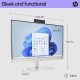 HP All-in-One AI 24-cr2026nh Desktop Computer, 24” FHD IPS Touch Display, Intel Core Ultra 7 255U, 8GB DDR5 RAM, 512GB NVMe SSD, Intel UHD Graphics, Windows 11 Pro, Wired Keyboard & Mouse, Snow White 