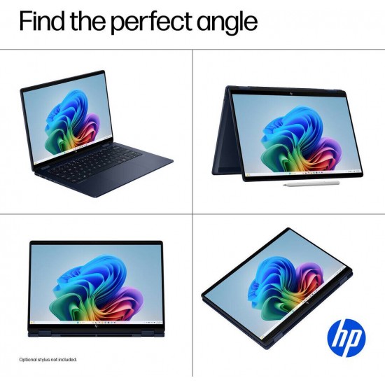 HP OmniBook X Flip 14-fm0013dx 2-in-1 Convertible Laptop (2025) – 14" 2K Touchscreen, Intel® Core™ Ultra 5 226V, 16GB LPDDR5X RAM, 1TB PCIe SSD, Intel® Arc™ 130V Graphics, Windows 11 Home, Backlit Keyboard, Atmospheric Blue – International Version
