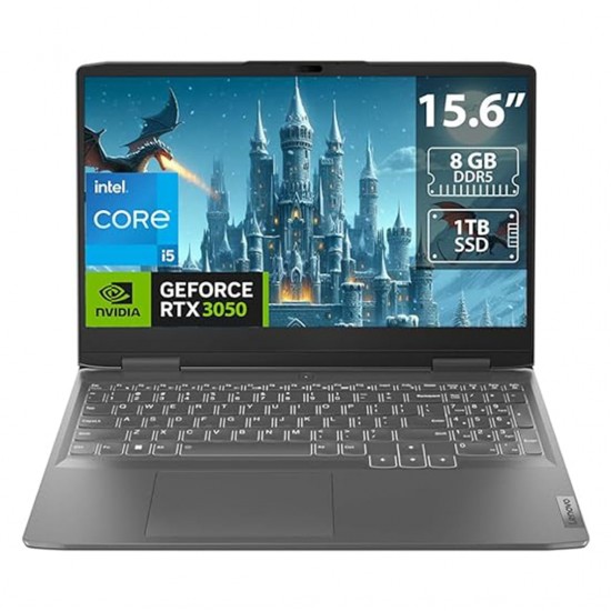 Lenovo LOQ 15IRH8 (2023) Laptop – 13th Gen / Intel Core i5-13420H / 15.6inch FHD / 1TB SSD / 8GB RAM / 6GB NVIDIA GeForce RTX 3050 Graphics / Windows 11 Home / English Keyboard / Storm Grey / International Version 