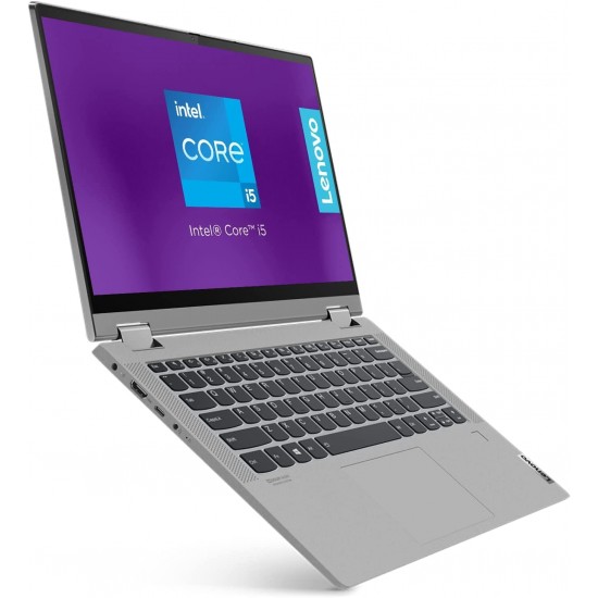 Lenovo IdeaPad Flex 5 14ABR8 2-in-1 Laptop with Pen – Ryzen 7 7730U | 16GB RAM | 512GB SSD | 14" WUXGA Touch Display | Windows 11 | Backlit English-Arabic Keyboard | Arctic Grey